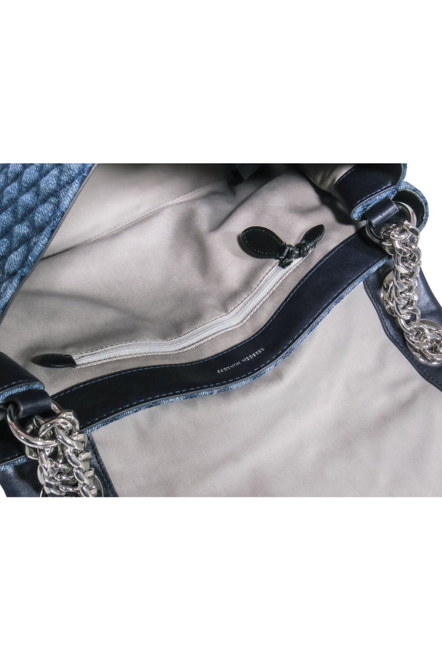 Current Boutique-Rebecca Minkoff - Demin Quilted 'Edie Maxi' Shoulder Bag w/ Chain Strap