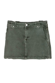 Current Boutique-Rebecca Minkoff - Olive Green Denim Miniskirt Sz 26