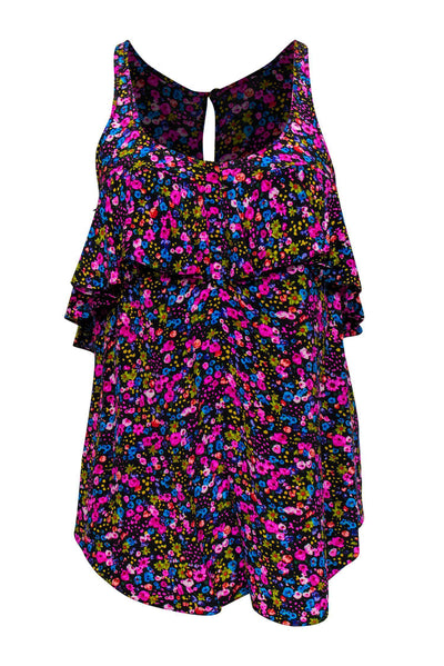 Current Boutique-Rebecca Taylor - Bright Multicolor Floral Top Sz 2