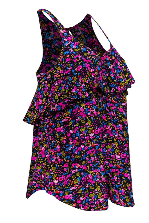 Current Boutique-Rebecca Taylor - Bright Multicolor Floral Top Sz 2