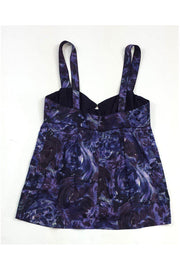 Current Boutique-Rebecca Taylor - Purple Printed Silk Tank Top Sz 8
