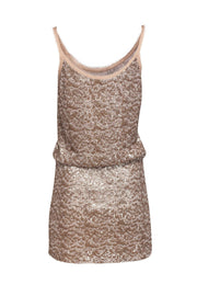 Current Boutique-Rebecca Taylor - Blush Sequined Tank Dress Sz 6