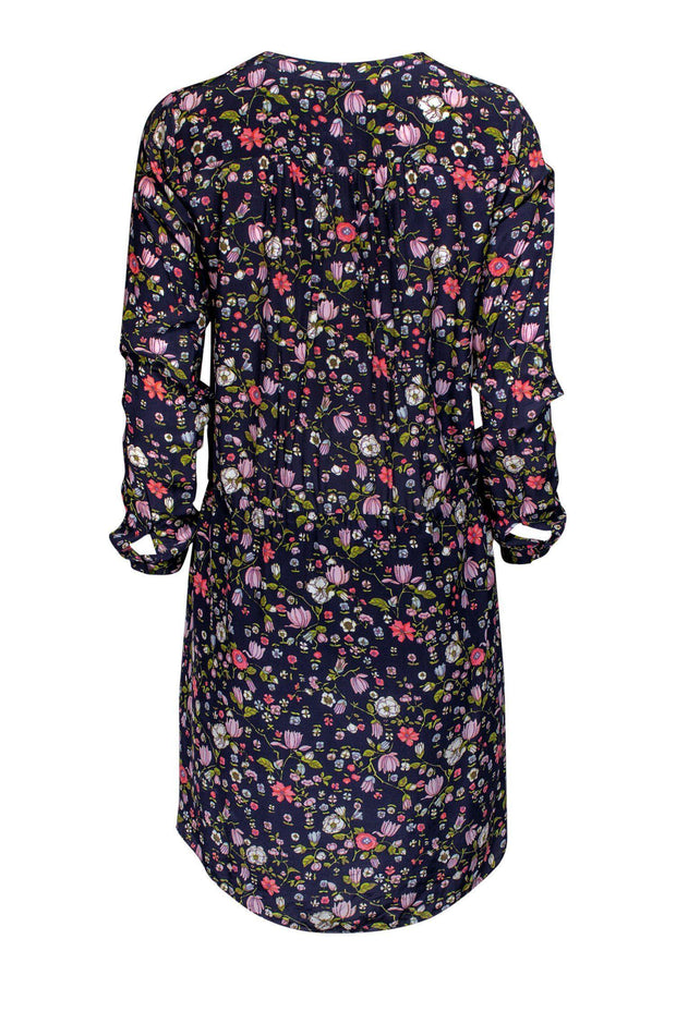 Current Boutique-Rebecca Taylor - Navy & Floral Shift Dress Sz 0