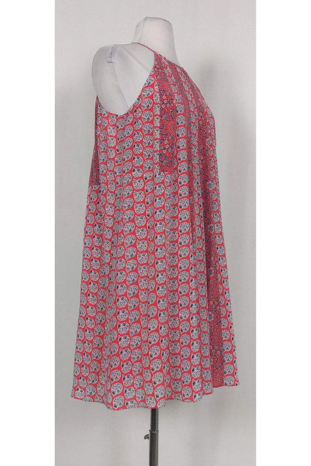 Current Boutique-Rebecca Taylor - Coral Peasant Shift Dress Sz 0