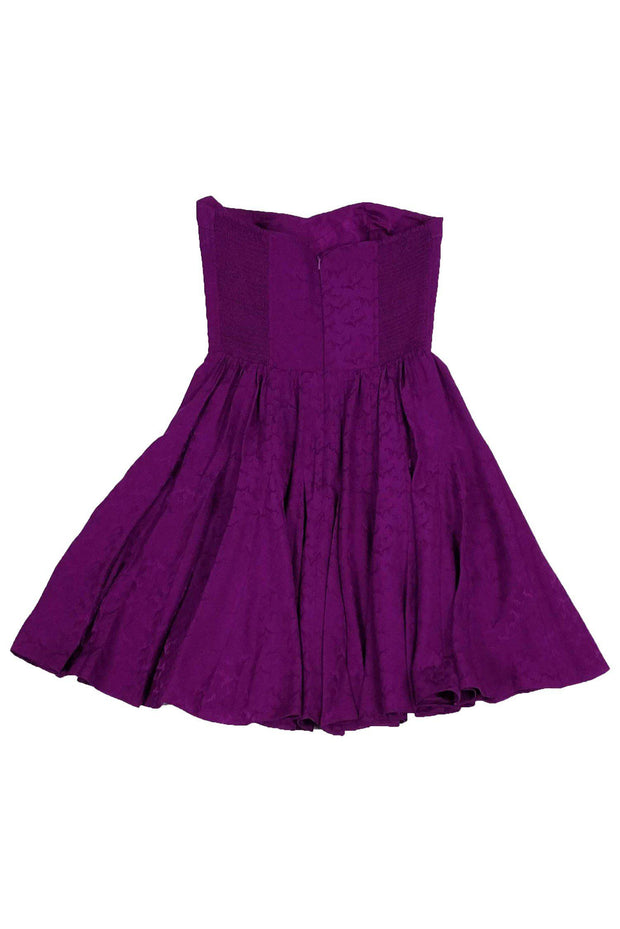 Current Boutique-Rebecca Taylor - Magenta Silk Strapless Dress Sz 2