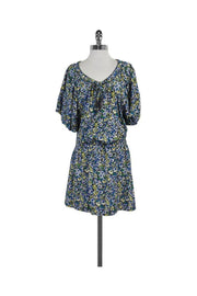 Current Boutique-Rebecca Taylor - Multicolor Floral Print Short Sleeve Dress Sz 6