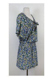 Current Boutique-Rebecca Taylor - Multicolor Floral Print Short Sleeve Dress Sz 6