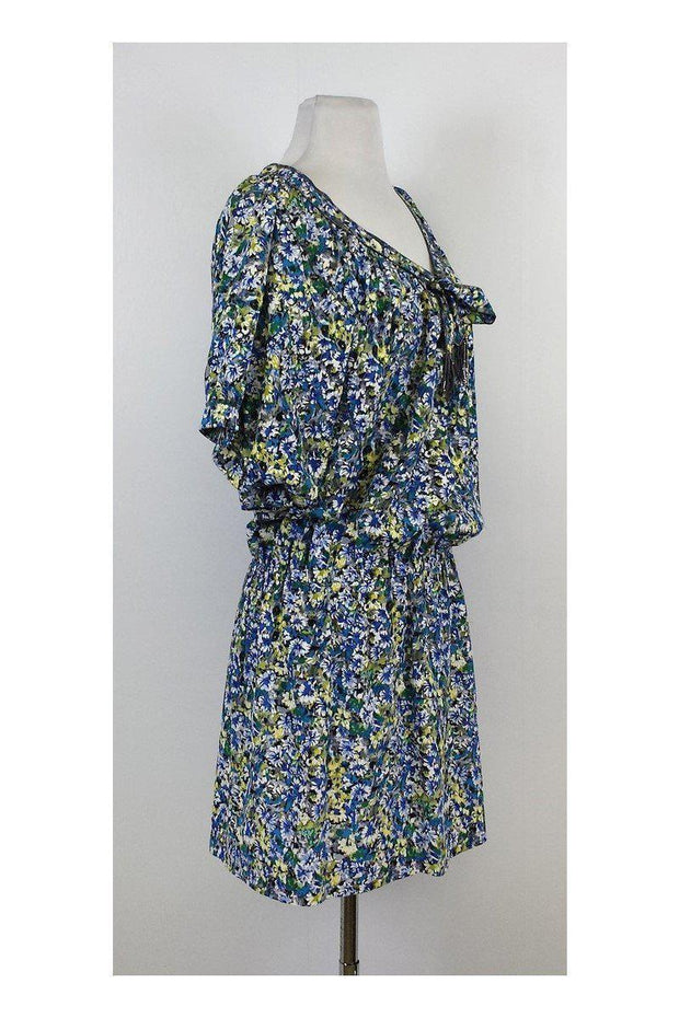 Current Boutique-Rebecca Taylor - Multicolor Floral Print Short Sleeve Dress Sz 6