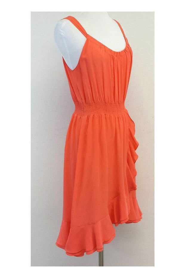 Current Boutique-Rebecca Taylor - Coral Silk Sleeveless Dress Sz 6