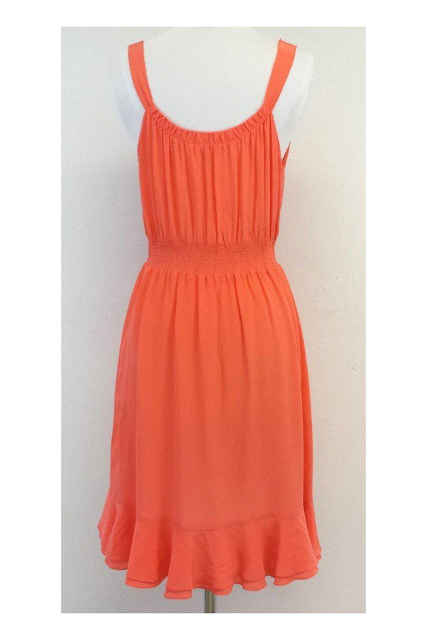Current Boutique-Rebecca Taylor - Coral Silk Sleeveless Dress Sz 6