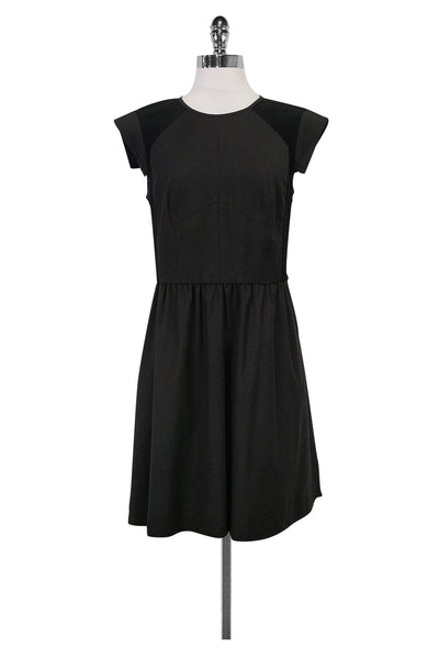 Current Boutique-Rebecca Taylor - Grey & Black Flared Dress Sz 8