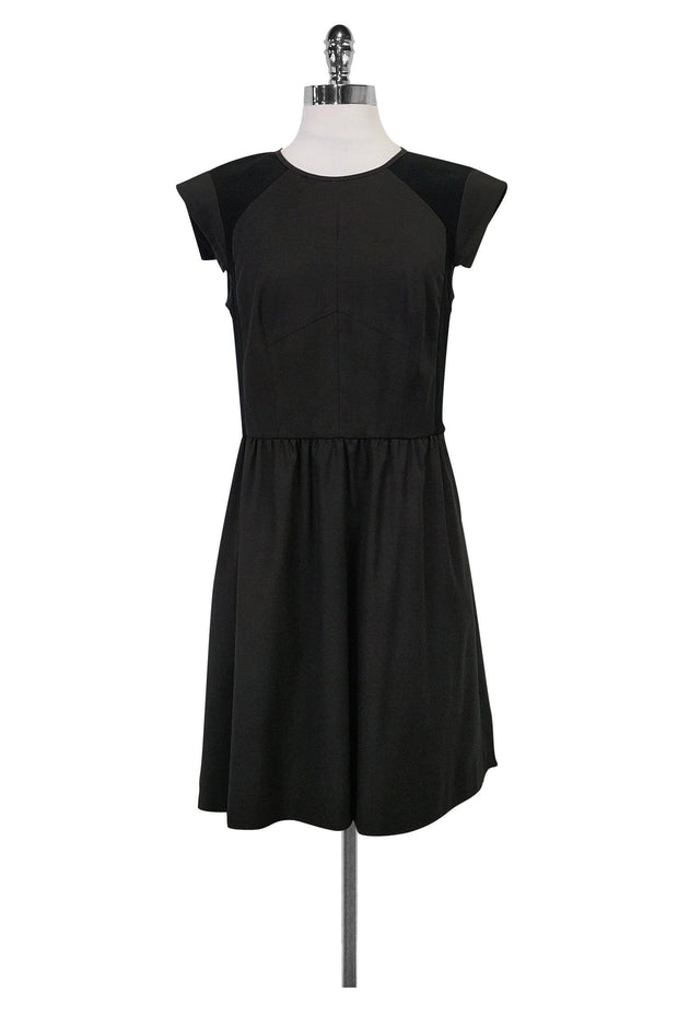 Current Boutique-Rebecca Taylor - Grey & Black Flared Dress Sz 8