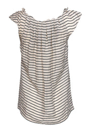 Current Boutique-Rebecca Taylor - Striped Top w/ Jewel Neckline Sz 0