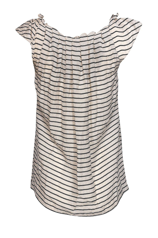 Current Boutique-Rebecca Taylor - Striped Top w/ Jewel Neckline Sz 0
