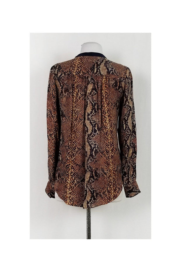 Current Boutique-Rebecca Taylor - Brown Snakeskin Print Top Sz 2
