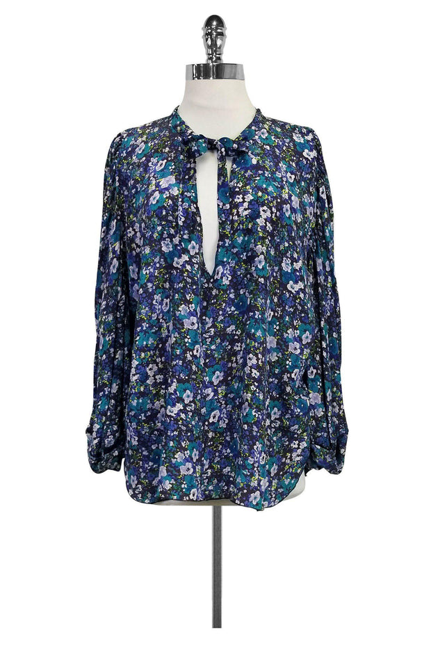 Current Boutique-Rebecca Taylor - Multicolor Floral Print Top Sz 2