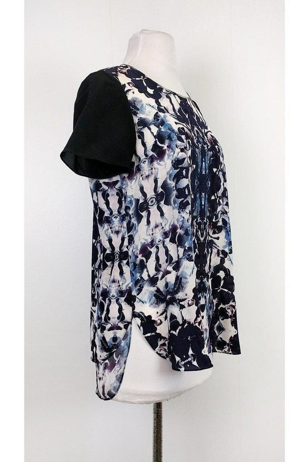 Current Boutique-Rebecca Taylor - Blue Printed Blouse Sz 4