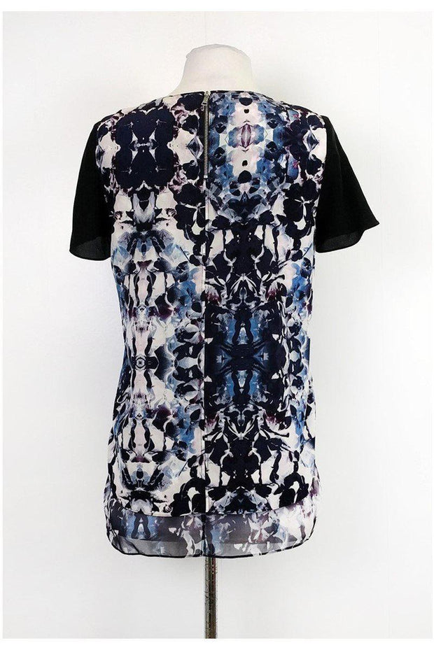 Current Boutique-Rebecca Taylor - Blue Printed Blouse Sz 4