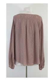 Current Boutique-Rebecca Taylor - Mauve Rose Gold Studded Top Sz M