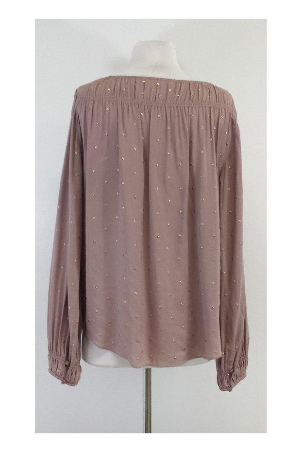 Current Boutique-Rebecca Taylor - Mauve Rose Gold Studded Top Sz M