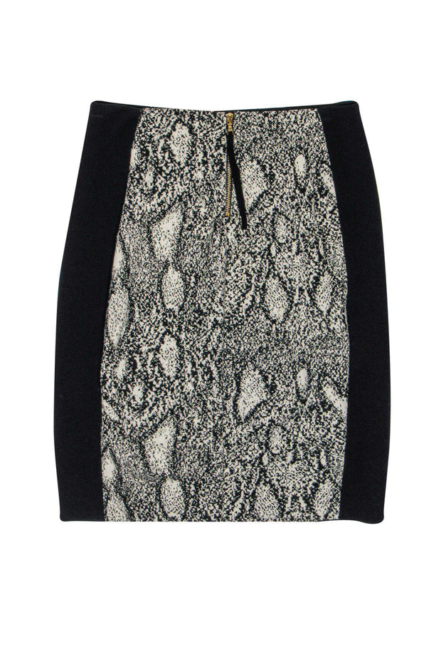 Current Boutique-Rebecca Taylor - Black Snake Print Pencil Skirt Sz 0
