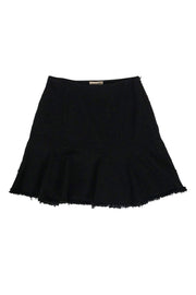 Current Boutique-Rebecca Taylor - Black Textured Tweed Skirt Sz 2