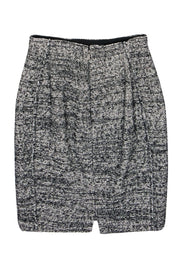 Current Boutique-Rebecca Taylor - Black & White Textured Tweed Pencil Skirt Sz 4