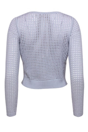 Current Boutique-Rebecca Taylor - Baby Blue Open Knit Cropped Sweater Sz XS