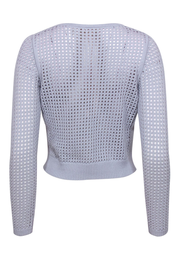 Current Boutique-Rebecca Taylor - Baby Blue Open Knit Cropped Sweater Sz XS