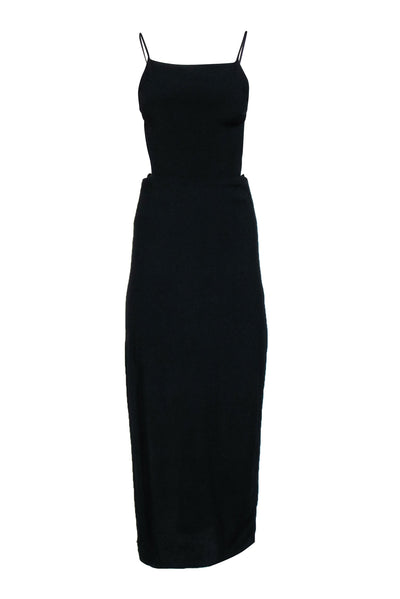 Current Boutique-Reformation - Black "Houston" Halter Maxi Dress Sz 2