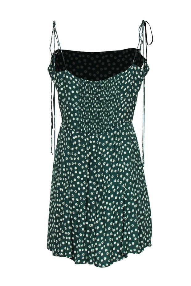 Current Boutique-Reformation - Green & White Floral Print Sleeveless Dress Sz 12