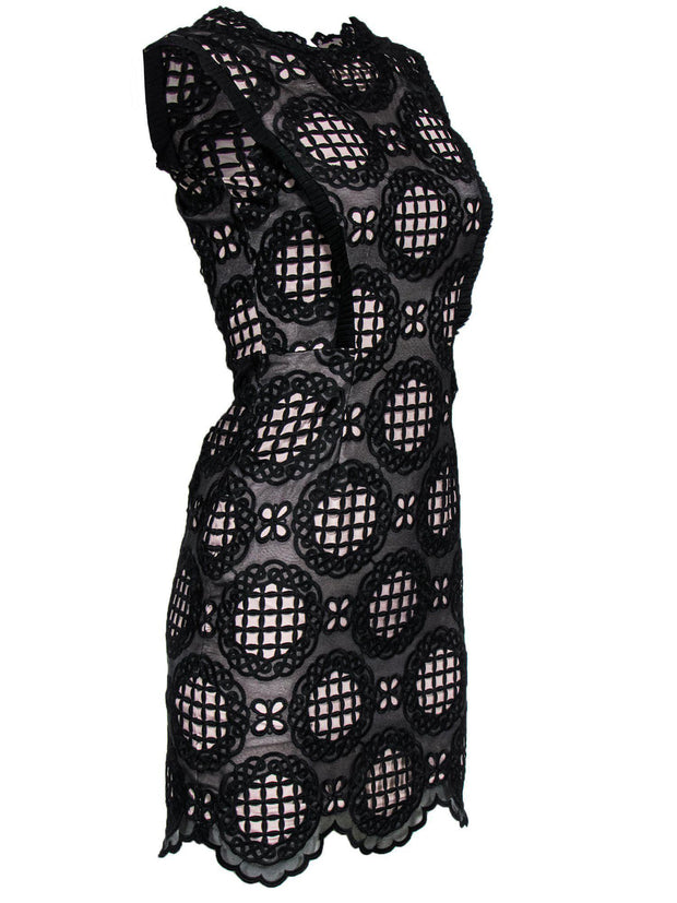 Current Boutique-Reiss - Black & Nude Lace Sheath Dress Sz 0