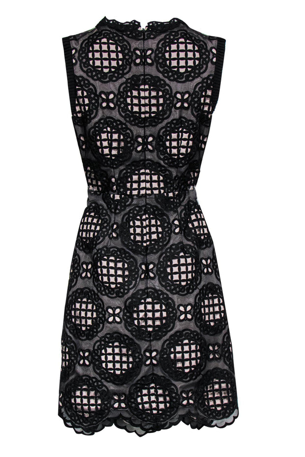 Current Boutique-Reiss - Black & Nude Lace Sheath Dress Sz 0