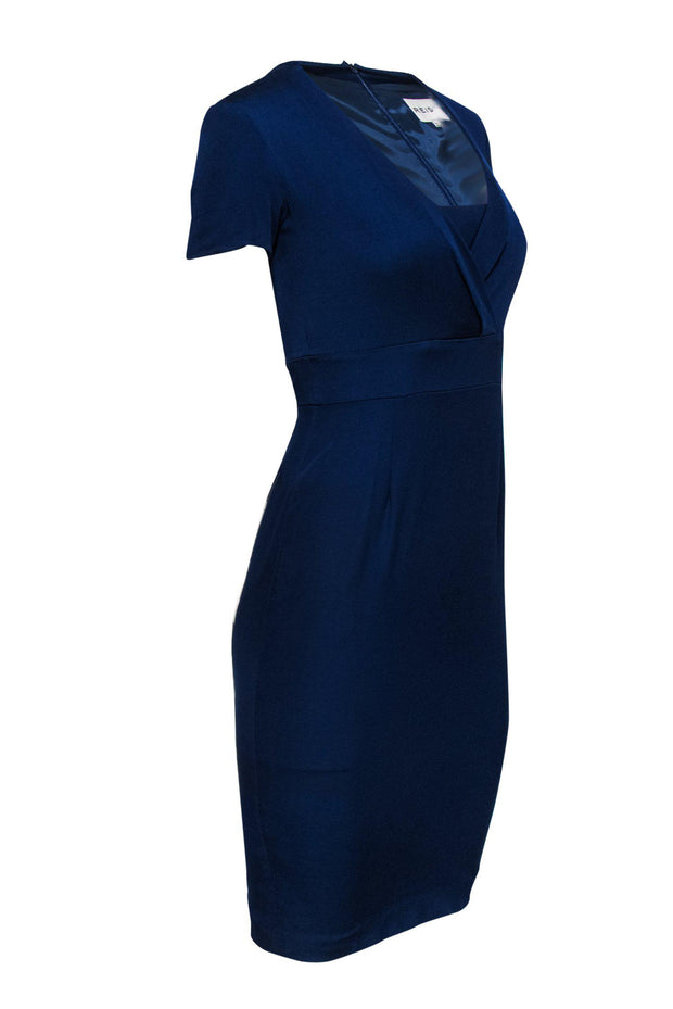 Current Boutique-Reiss - Dark Blue Short Sleeve Sheath Dress Sz 2