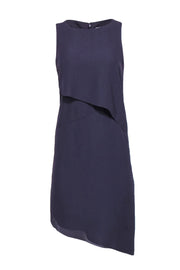 Current Boutique-Reiss - Deep Purple Layered Sheath Dress w/ Asymmetrical Hem Sz 2