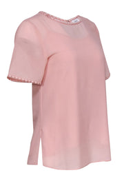 Current Boutique-Reiss - Light Pink Sheer Silky Tee w/ Camisole Sz 4