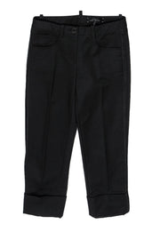 Current Boutique-Robert Rodriguez - Black Straight-Leg Cuffed Capris Sz 4