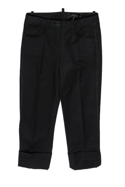 Current Boutique-Robert Rodriguez - Black Straight-Leg Cuffed Capris Sz 4