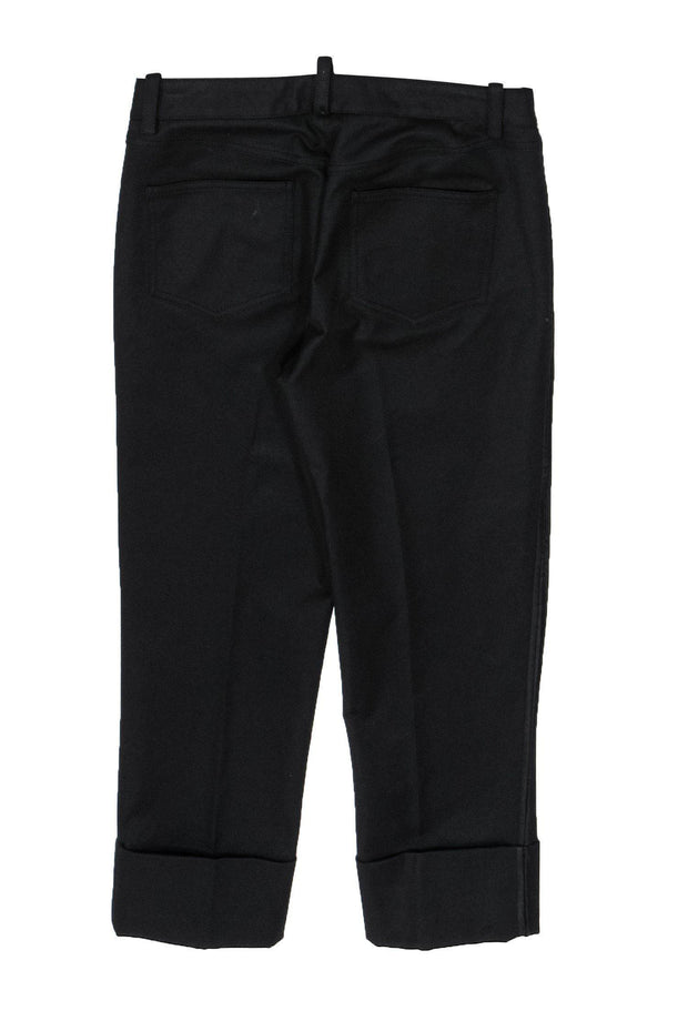 Current Boutique-Robert Rodriguez - Black Straight-Leg Cuffed Capris Sz 4