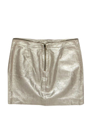 Current Boutique-Robert Rodriguez - Gold Leather Miniskirt Sz 2