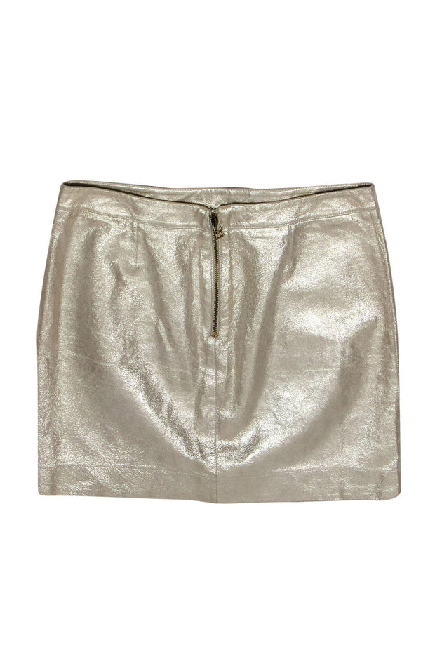 Current Boutique-Robert Rodriguez - Gold Leather Miniskirt Sz 2