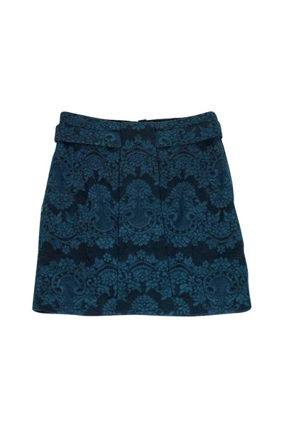Current Boutique-Robert Rodriguez - Green Lace Miniskirt Sz 4
