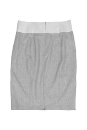 Current Boutique-Robert Rodriguez - Grey & White Pencil Skirt Sz 8