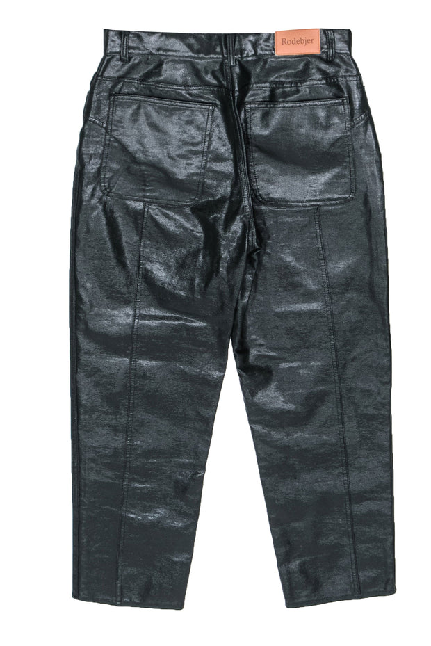 Current Boutique-Rodebjer - Green Vinyl Straight Leg Pants Sz S