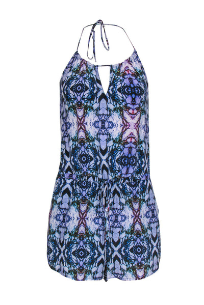 Current Boutique-Rory Beca - Marbled Silk Patterned Romper w/ Pockets Sz S