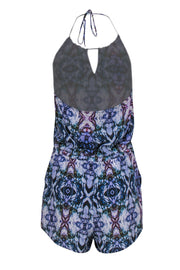 Current Boutique-Rory Beca - Marbled Silk Patterned Romper w/ Pockets Sz S