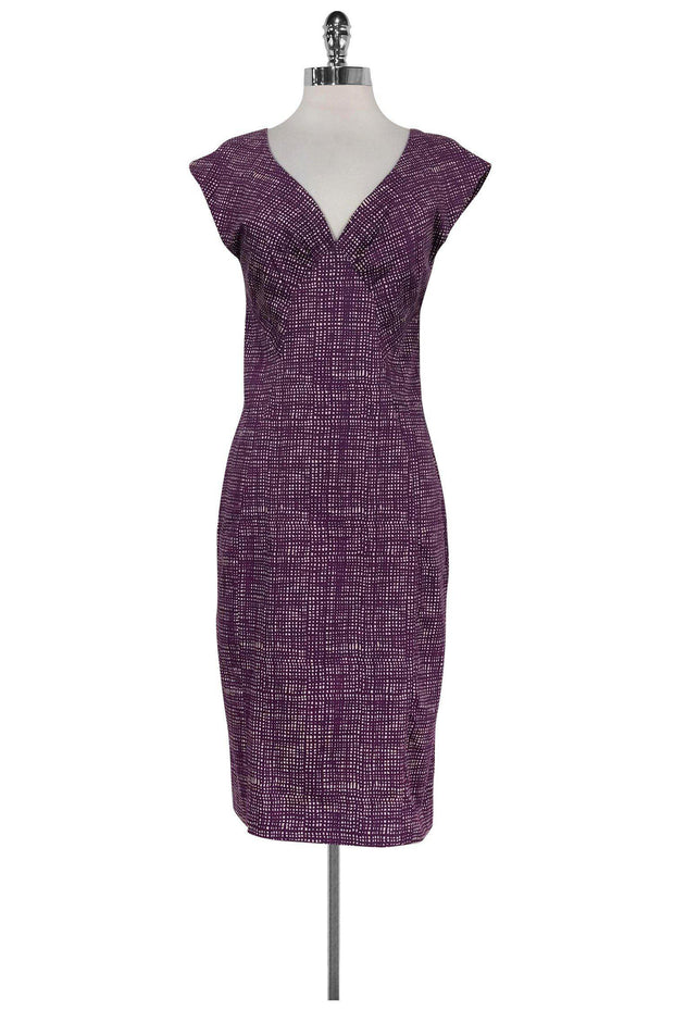 Current Boutique-Samantha Sung - Violet & White Stella Dress Sz 8