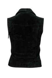 Current Boutique-Sanctuary - Black Suede Vest w/ Fringe Sz XS