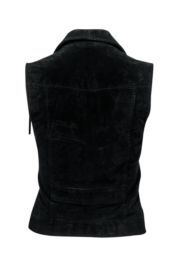 Current Boutique-Sanctuary - Black Suede Vest w/ Fringe Sz XS