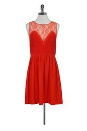 Current Boutique-Sandro - Orange Lace Dress Sz M